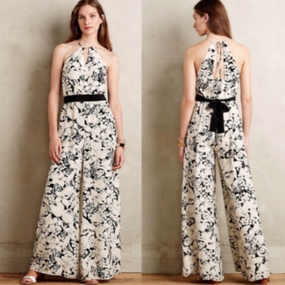 Anthropologie Lilium Silk Jumpsuit by Elevenses XS - Picture 1 of 4